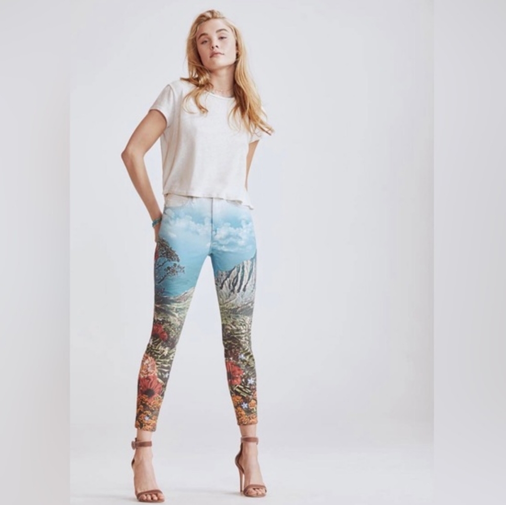 🇺🇸 Mother "The Looker" Skinny Jeans Day In Paradisea Wash Made In USA